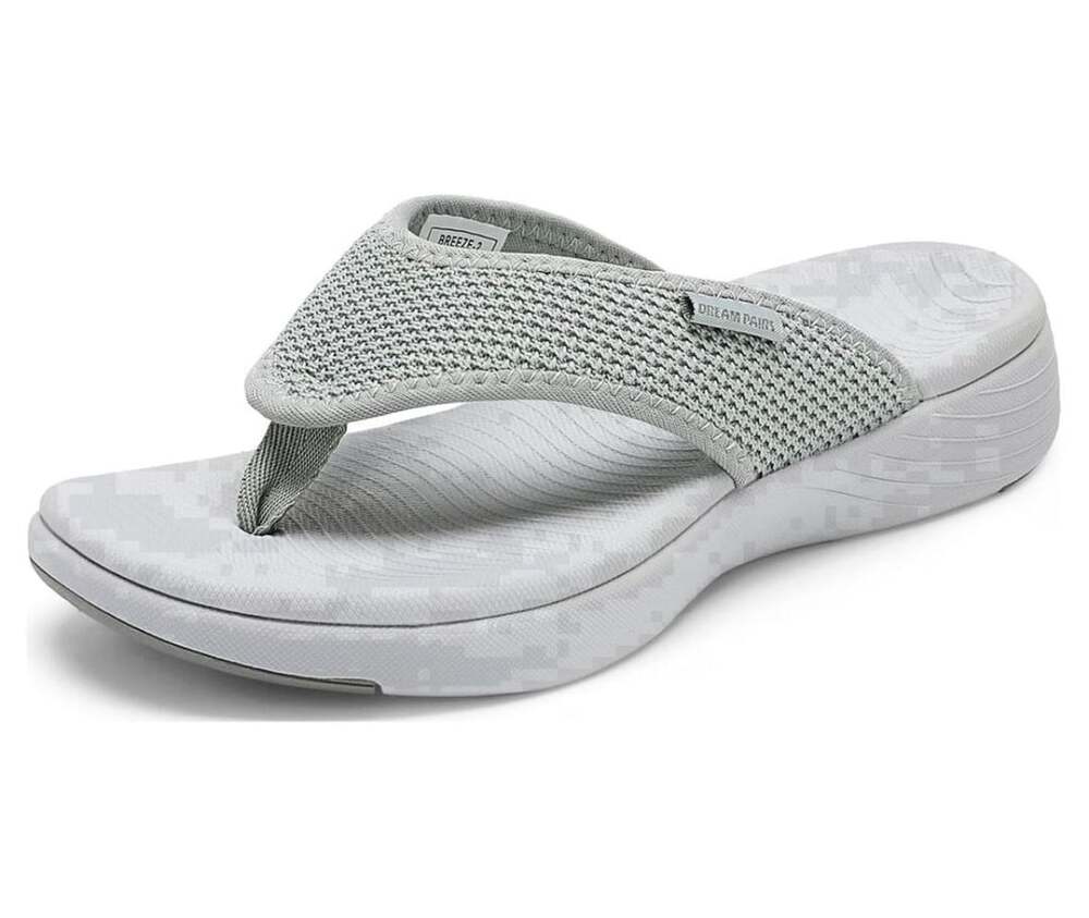 Dream Pairs Women's Breeze-2 Arch Support Cushion Flip Flop Thong Sandals - Size